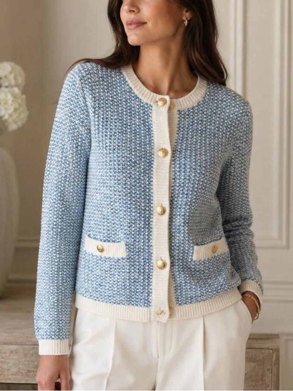 J. Crew Popcorn Stitch Lady Jacket Cardigan Sweater